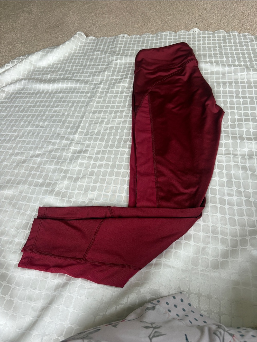 Forever 21 Burgundy High-Waist Athletic Leggings